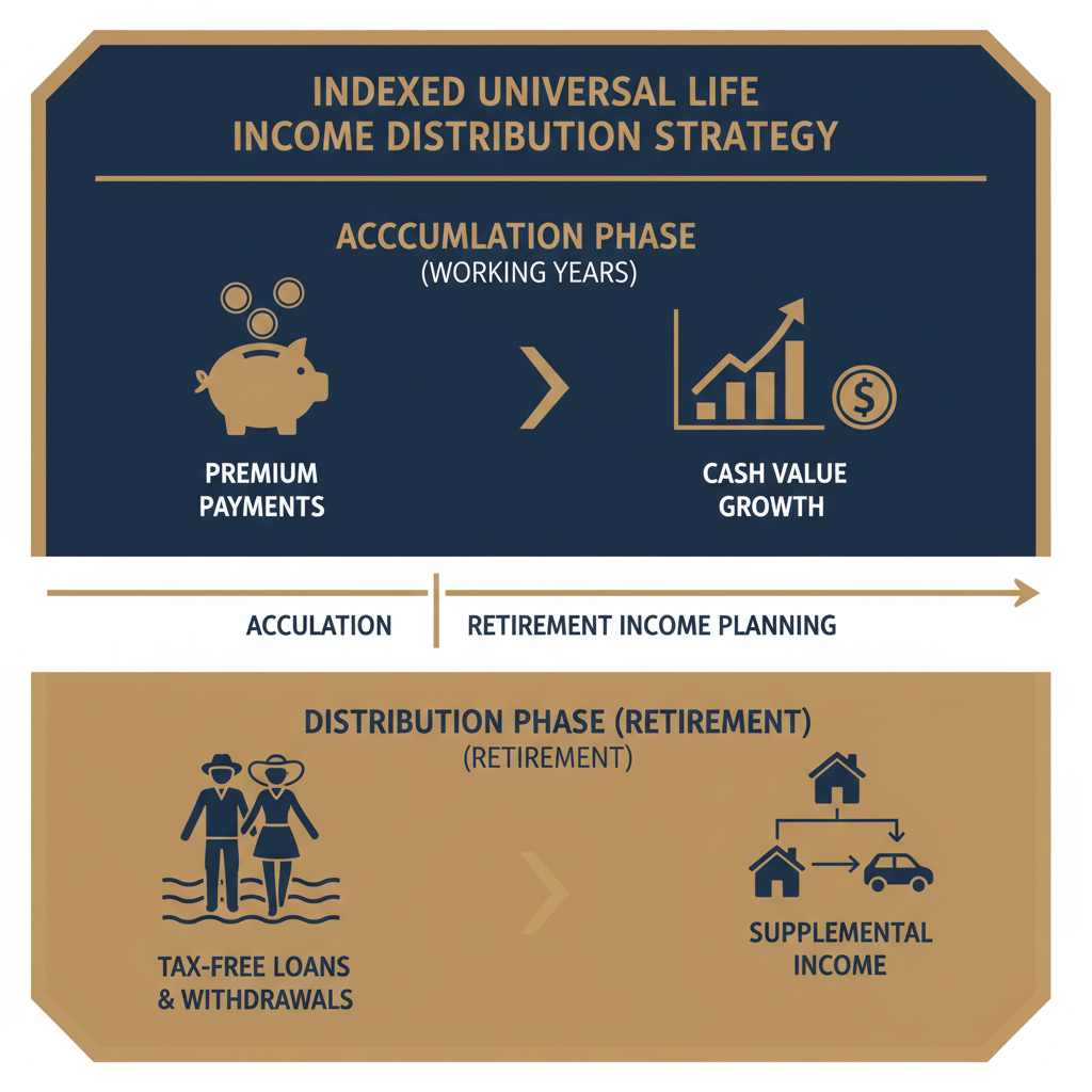 IUL income distribution strategy for retirement