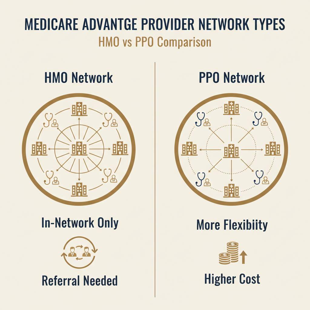 Medicare advantage infographic: What are Medicare Advantage networks?
