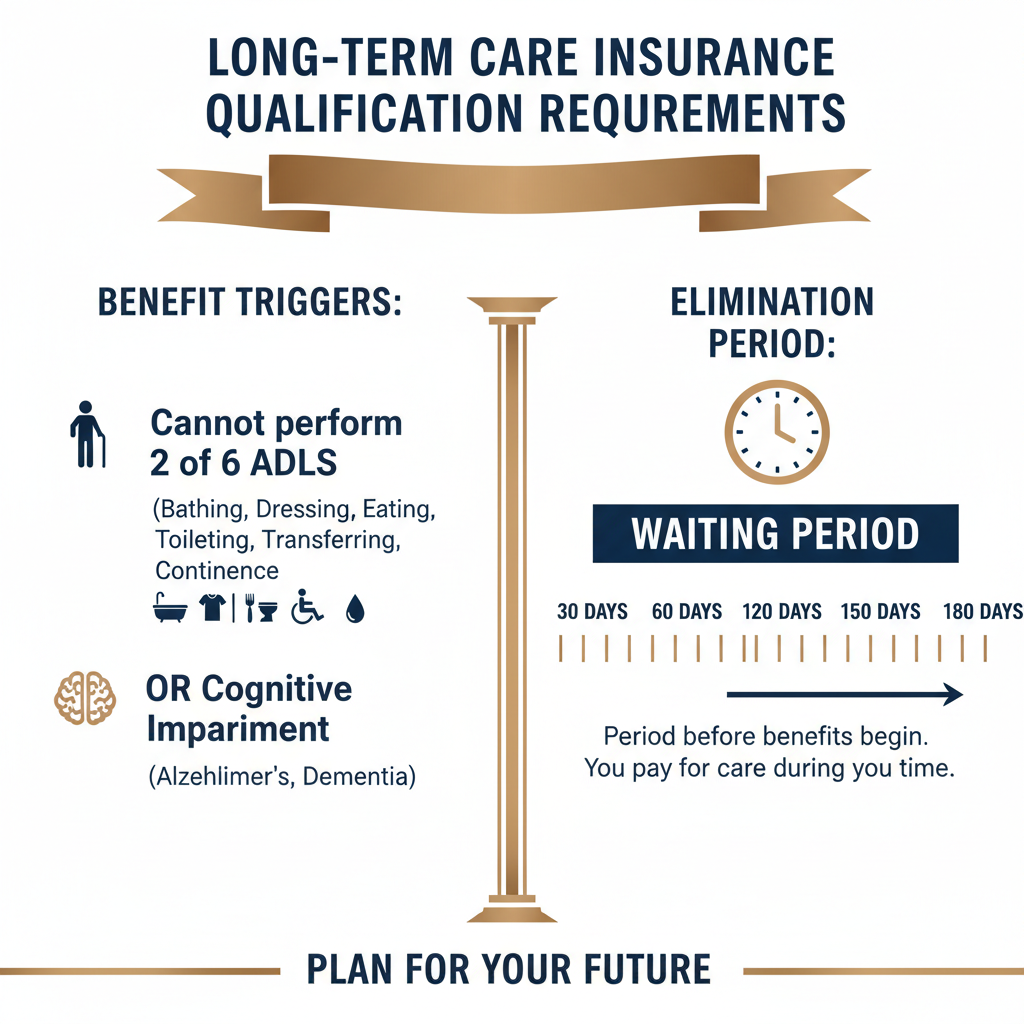 LTC insurance qualification requirements and ADL triggers