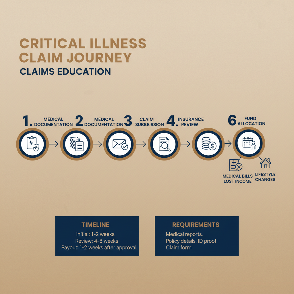 Supplementary coverage infographic: How Does Critical Illness Coverage Work?