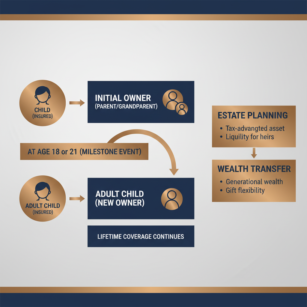 Juvenile policy ownership transfer process