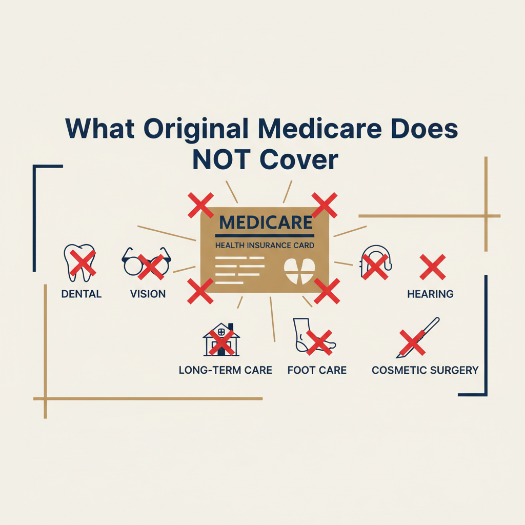 Medicare infographic: What does Medicare NOT cover?