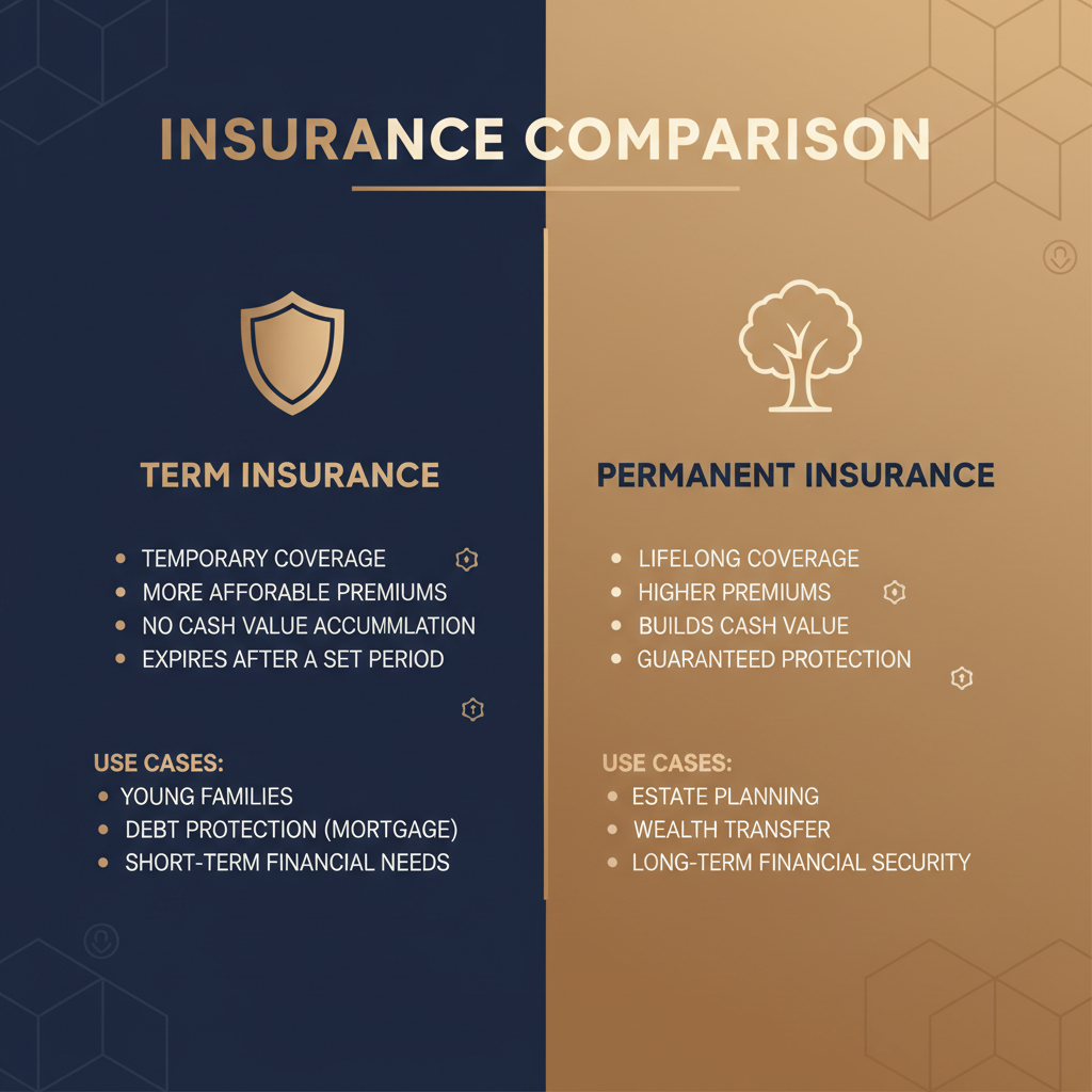 Term vs permanent insurance comparison