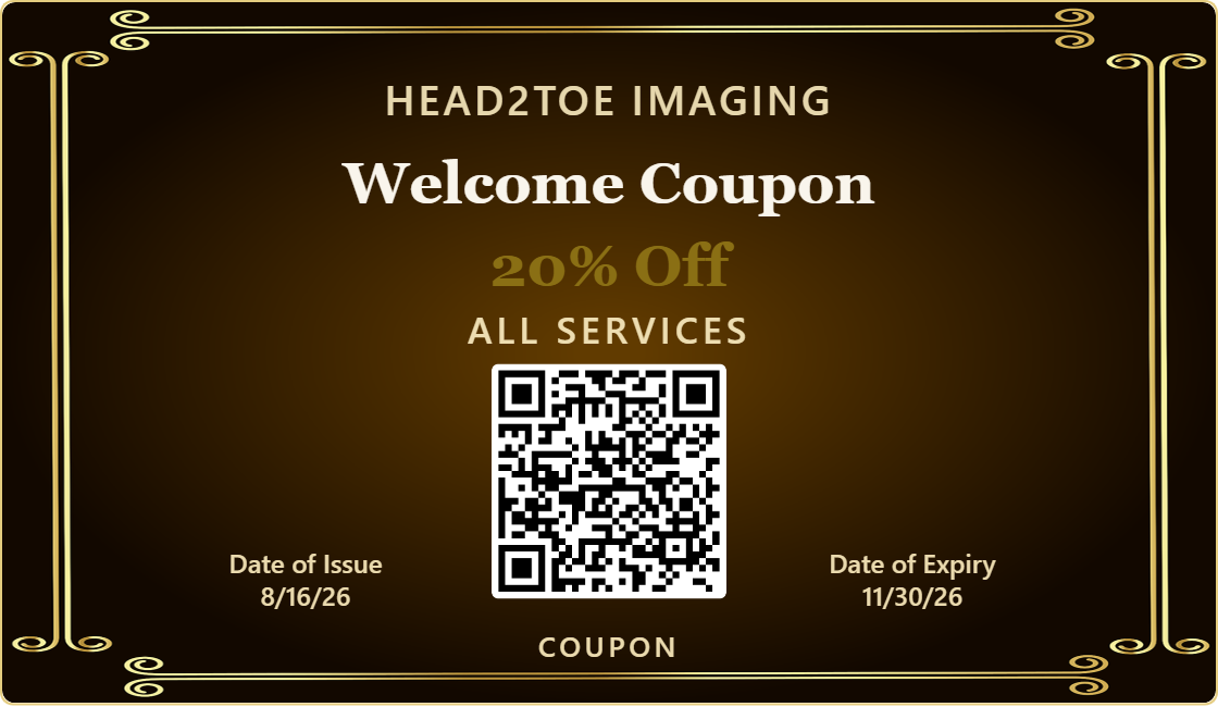 Head2Toe Imaging — Welcome Coupon