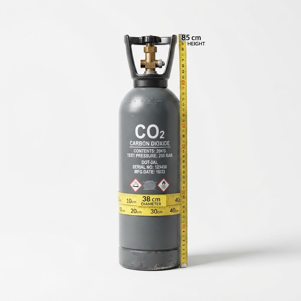 טבלת מידות גלילי CO2