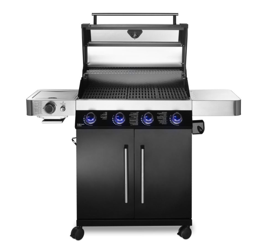 גריל גז משולב פחמים GS- Gourmet 4B +כירה (צבע שחור)