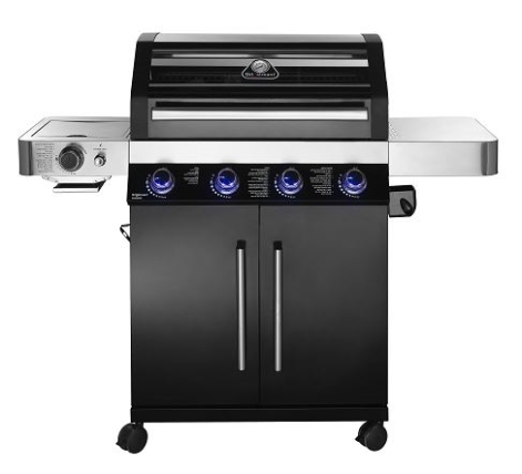 גריל גז משולב פחמים GS- Gourmet 4B +כירה (צבע שחור)