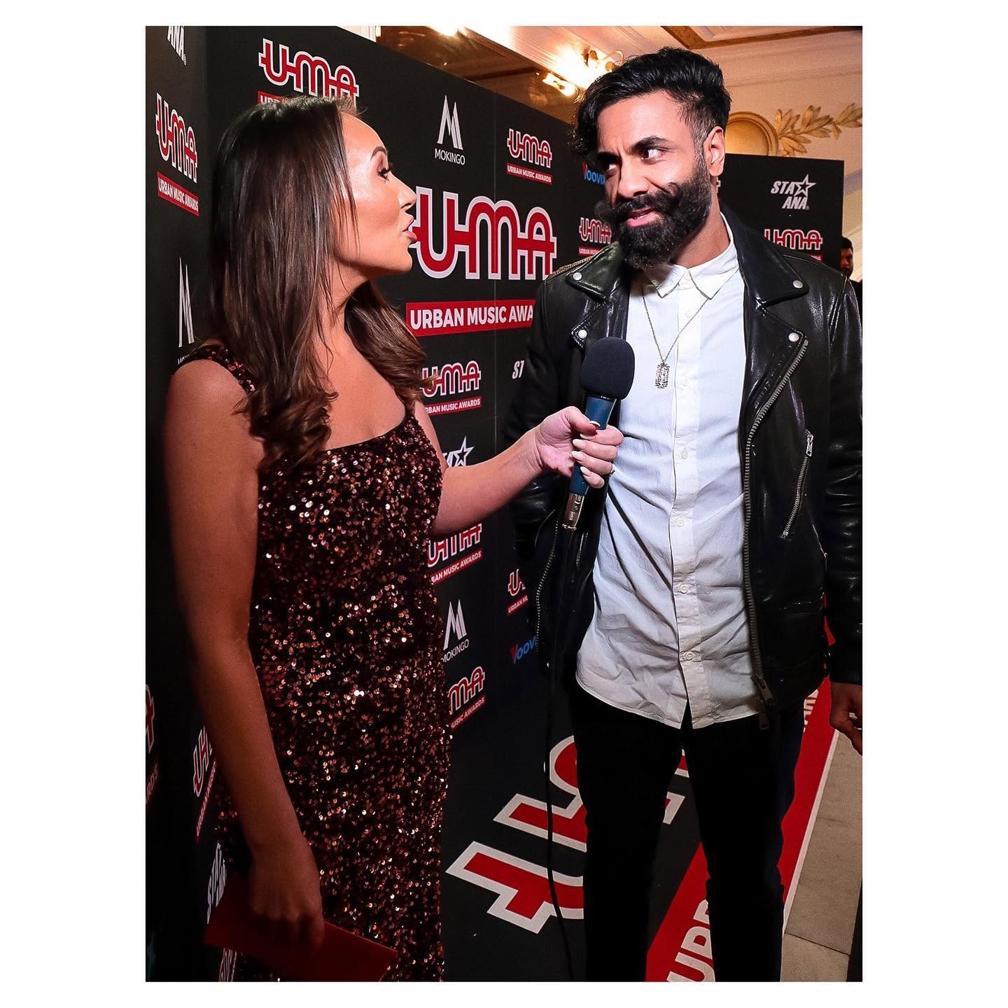 Red carpet interview at the Urban Music Awards