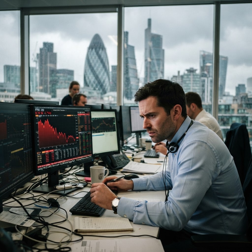 Markets reel as FTSE 100 retreats beneath 10,800 threshold amid energy price surge