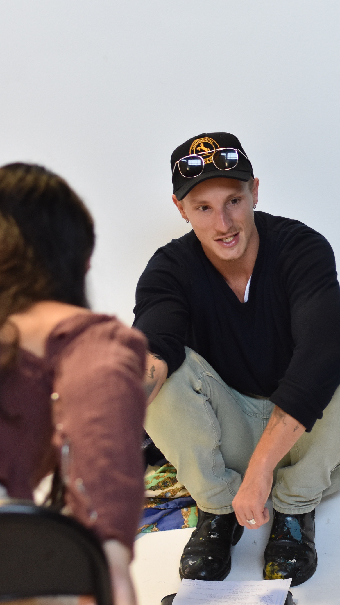 Josh Lacy behind the scenes