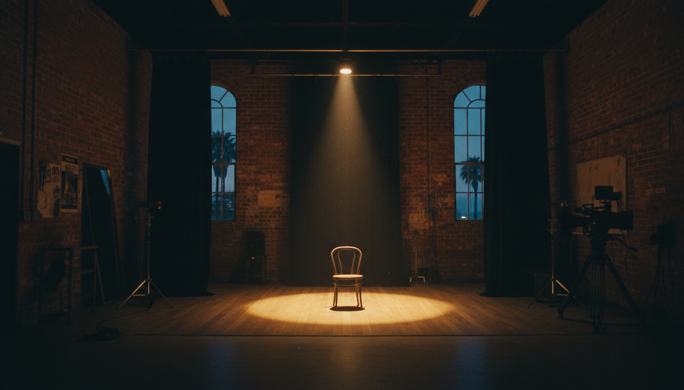 Dark professional acting studio