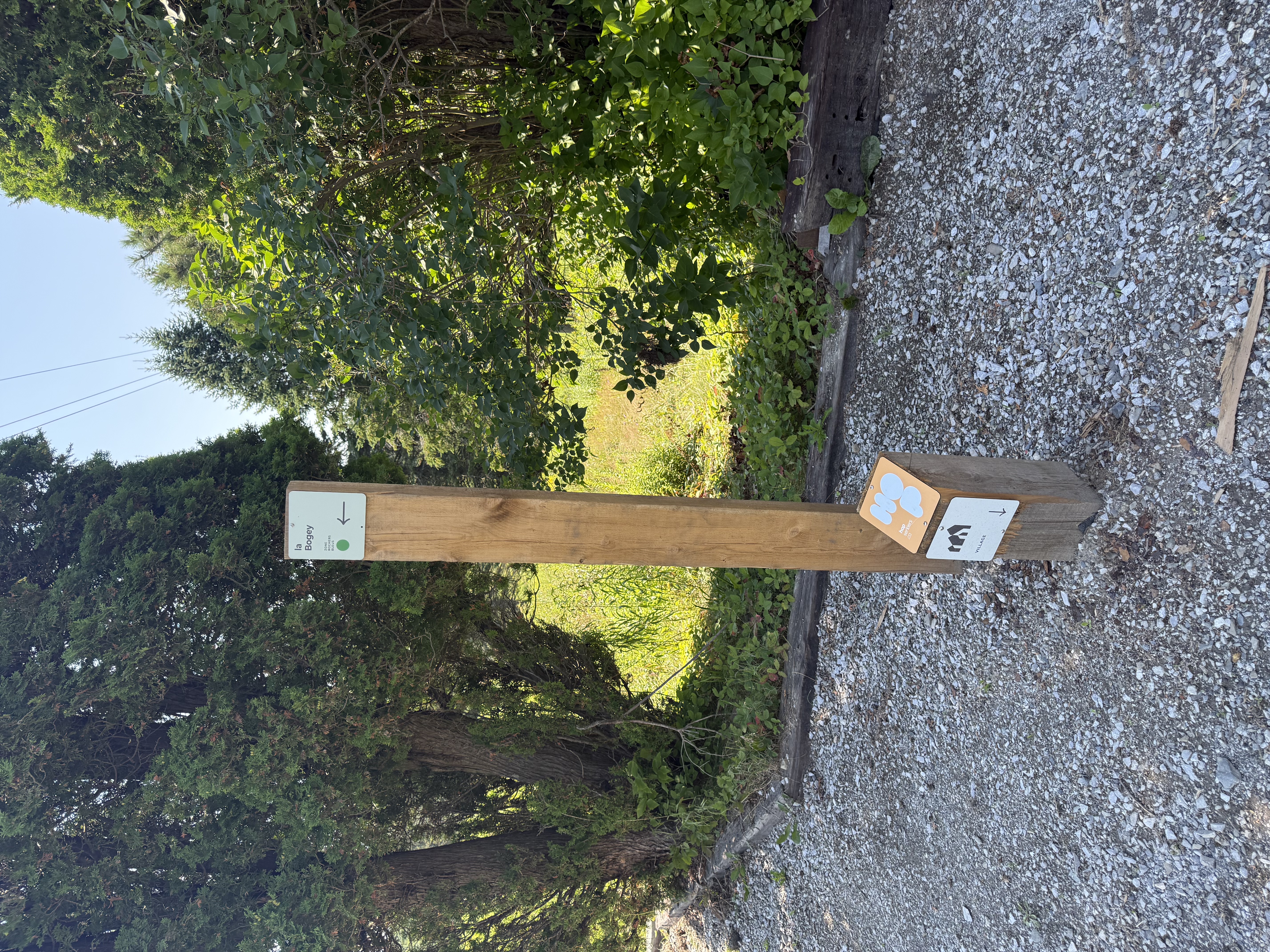 Poteau du sentier Bogey