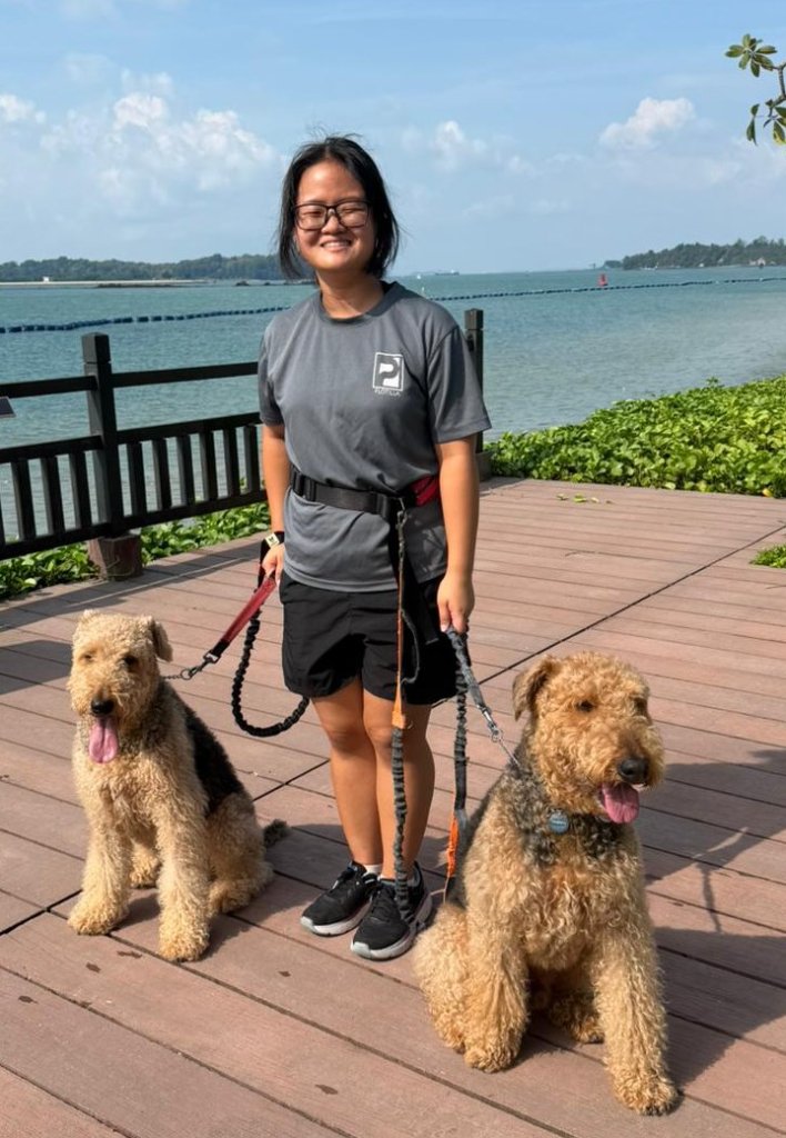 Carissa with two dogs