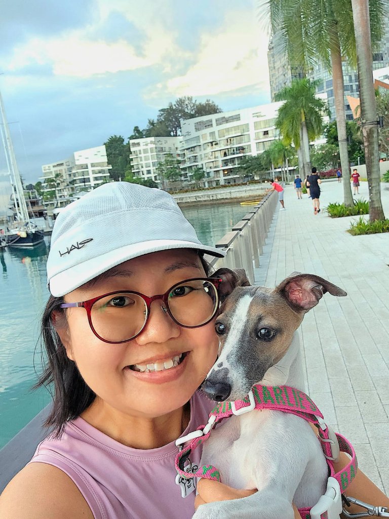 Clara with her dog