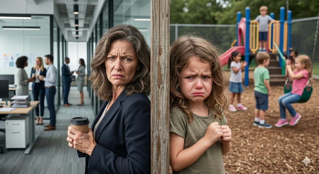 Child and adult mirroring emotions