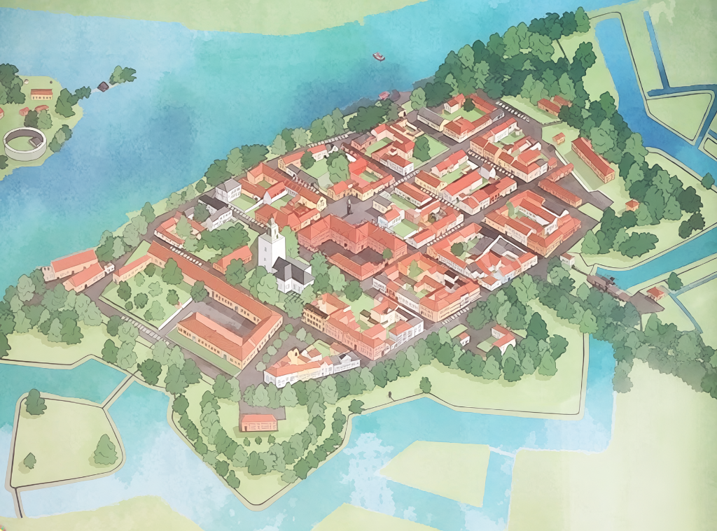Illustrasjonskart over Kulturkvartalene i Gamlebyen