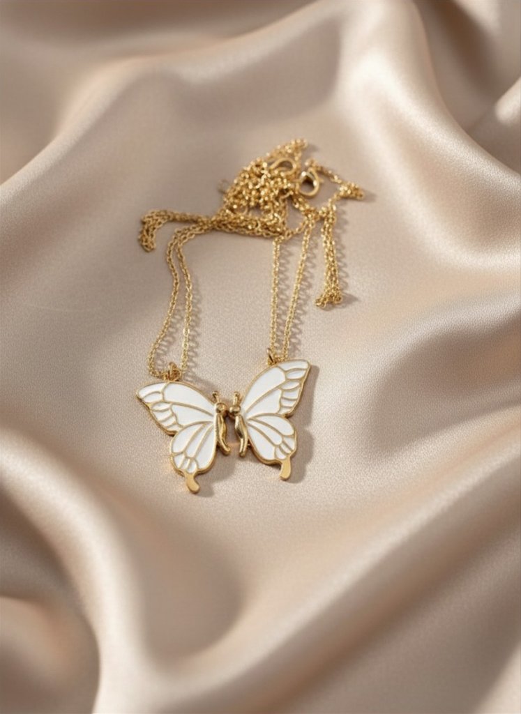 Half Butterfly BFF Necklace Set