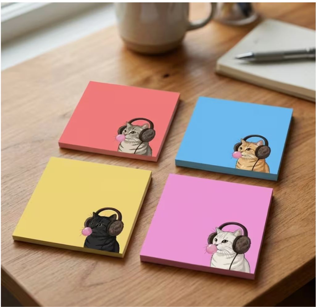 Cat Funny Sticky Notes