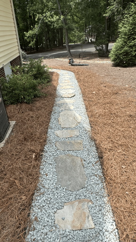 Gravel & Stepping Stone Walkway Installation