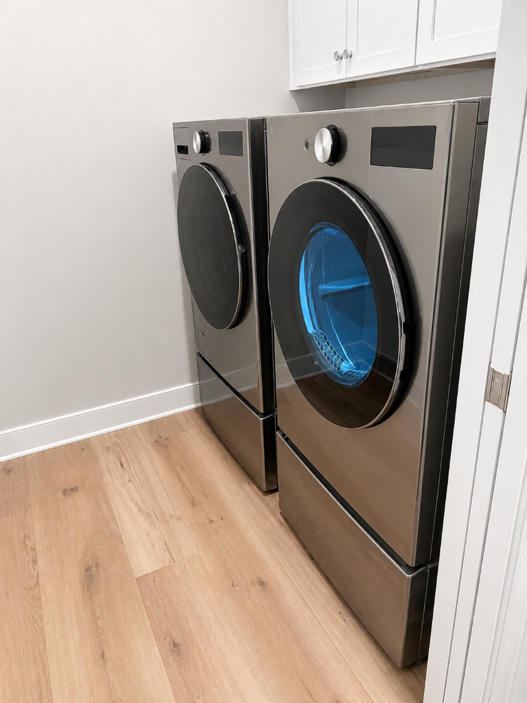 Example washer & dryer installation