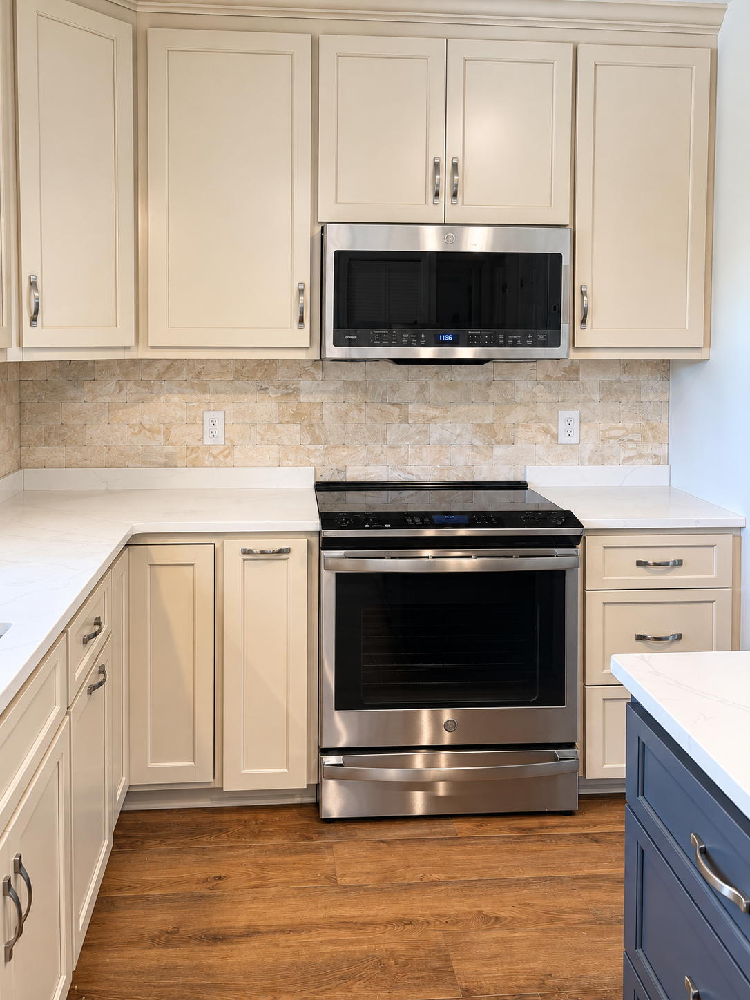 Example over-the-range microwave installation