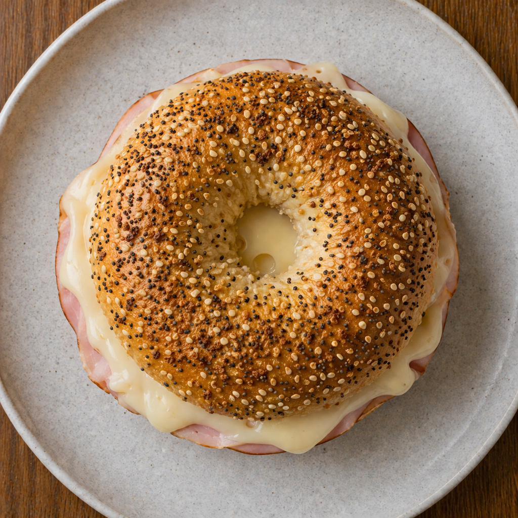Ham & Swiss Bagel