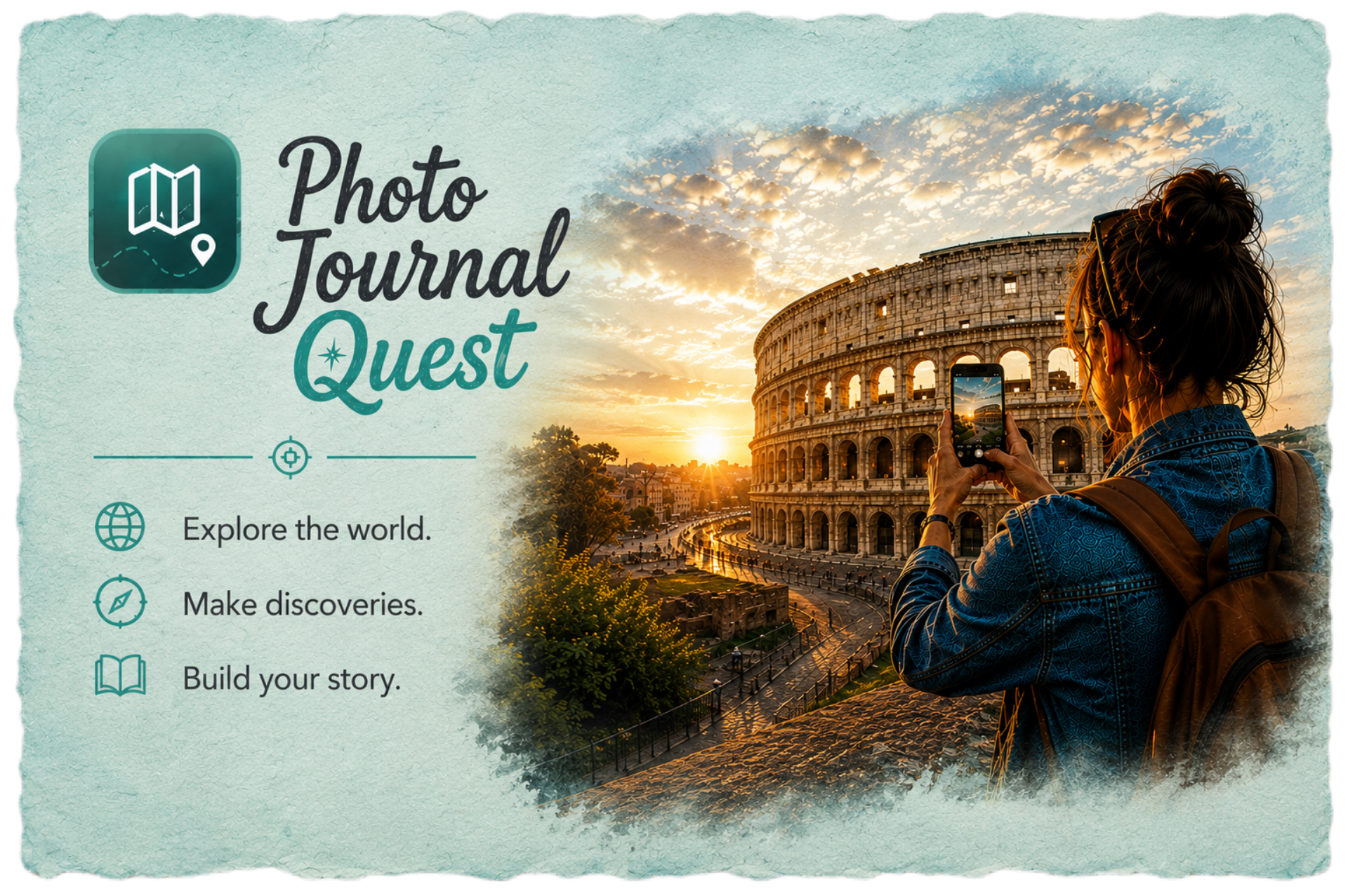 Photo Journal Quest — Explore the world, make discoveries, build your story