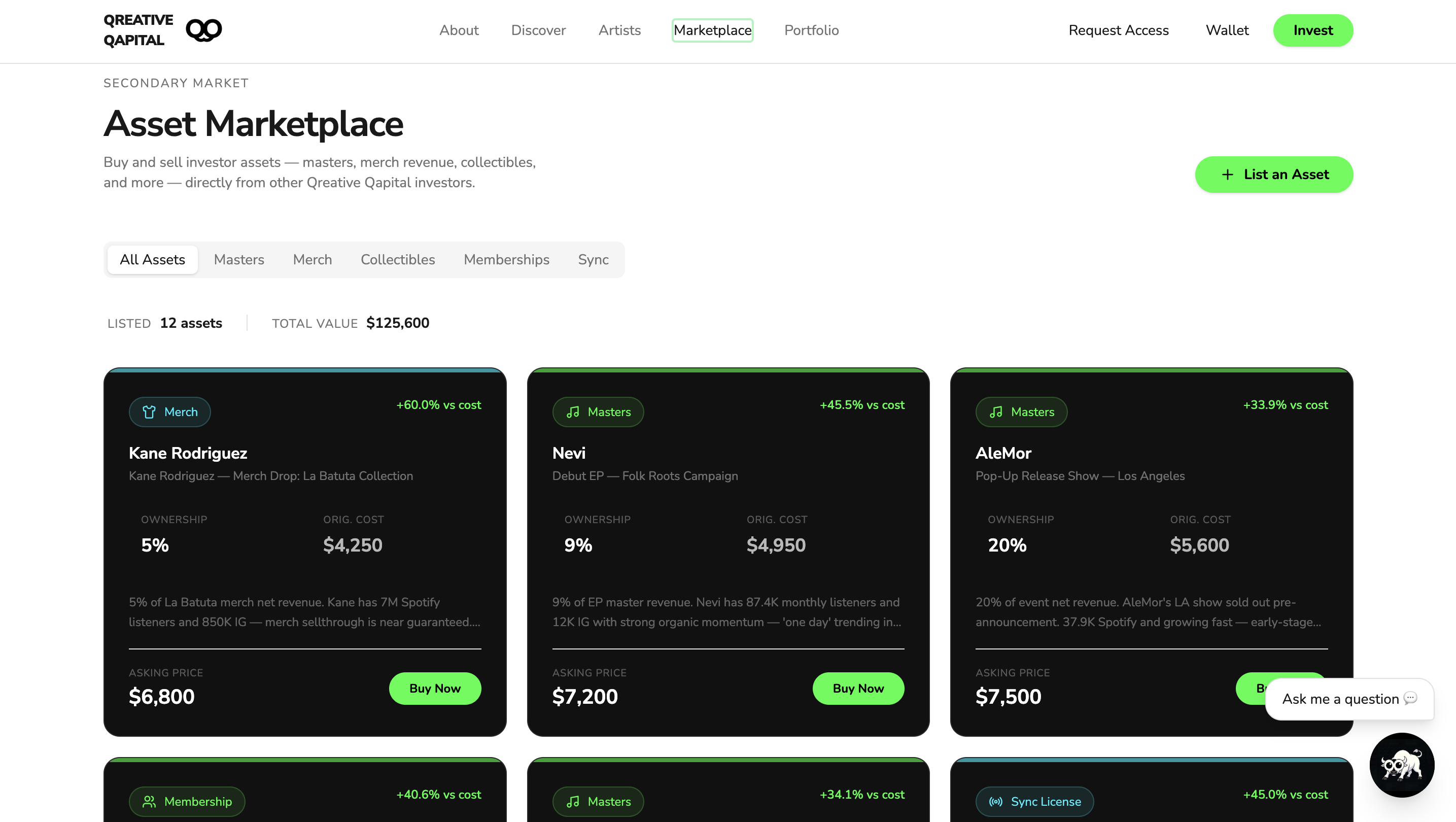 Qreative Qapital template preview