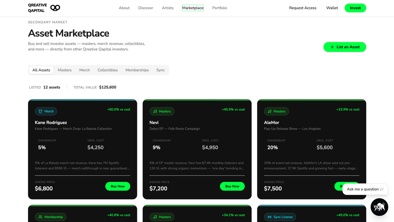 Qreative Qapital template preview