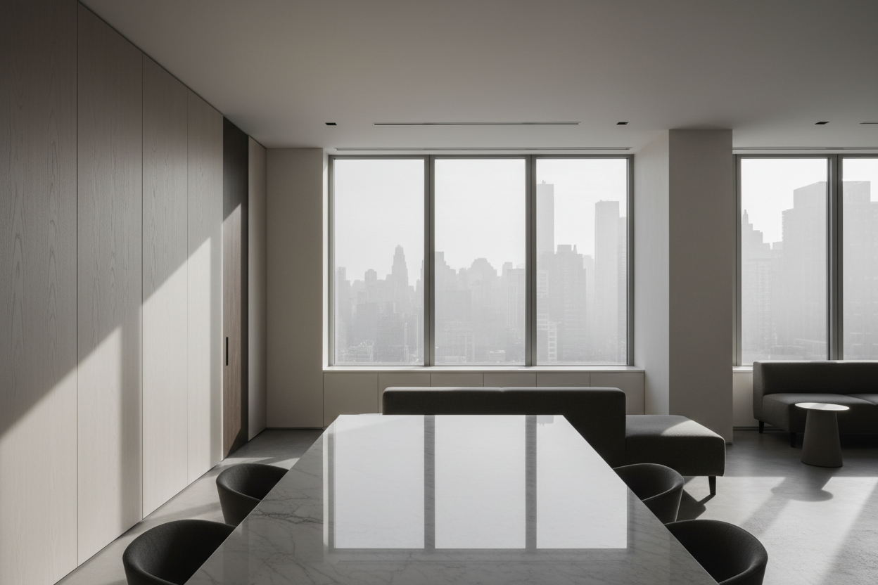 Minimalist Manhattan office interior