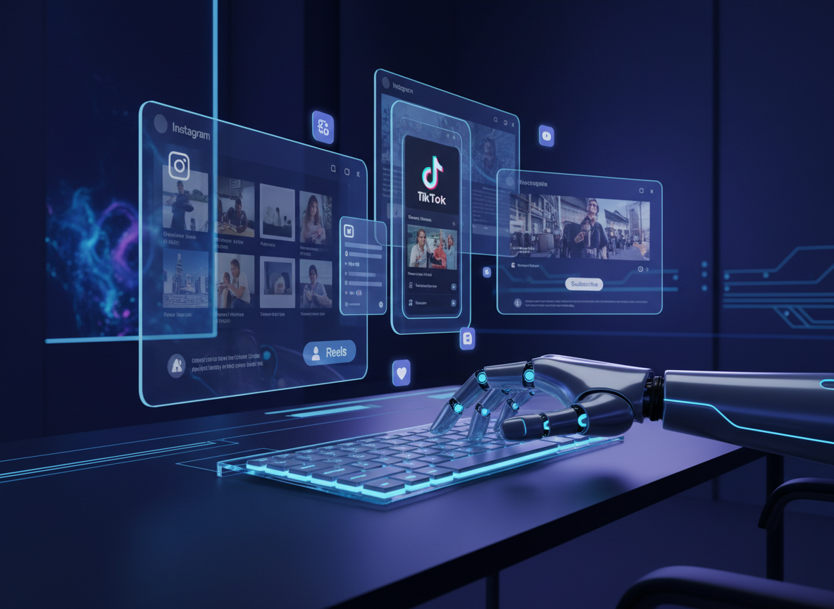 AI-powered social media content creation workspace
