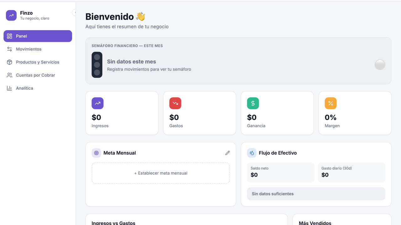 Finzo template preview