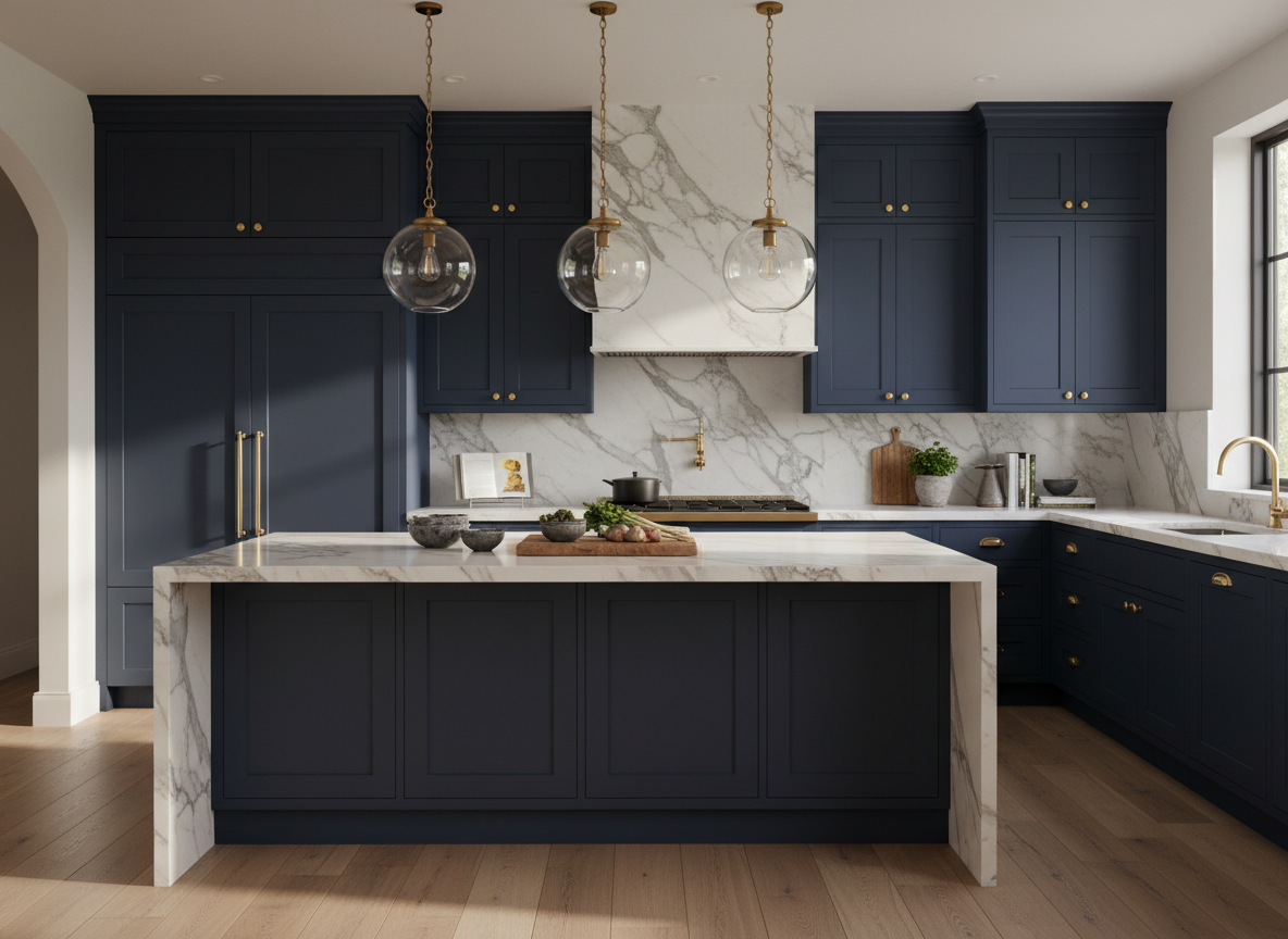 Modern Navy Kitchen
