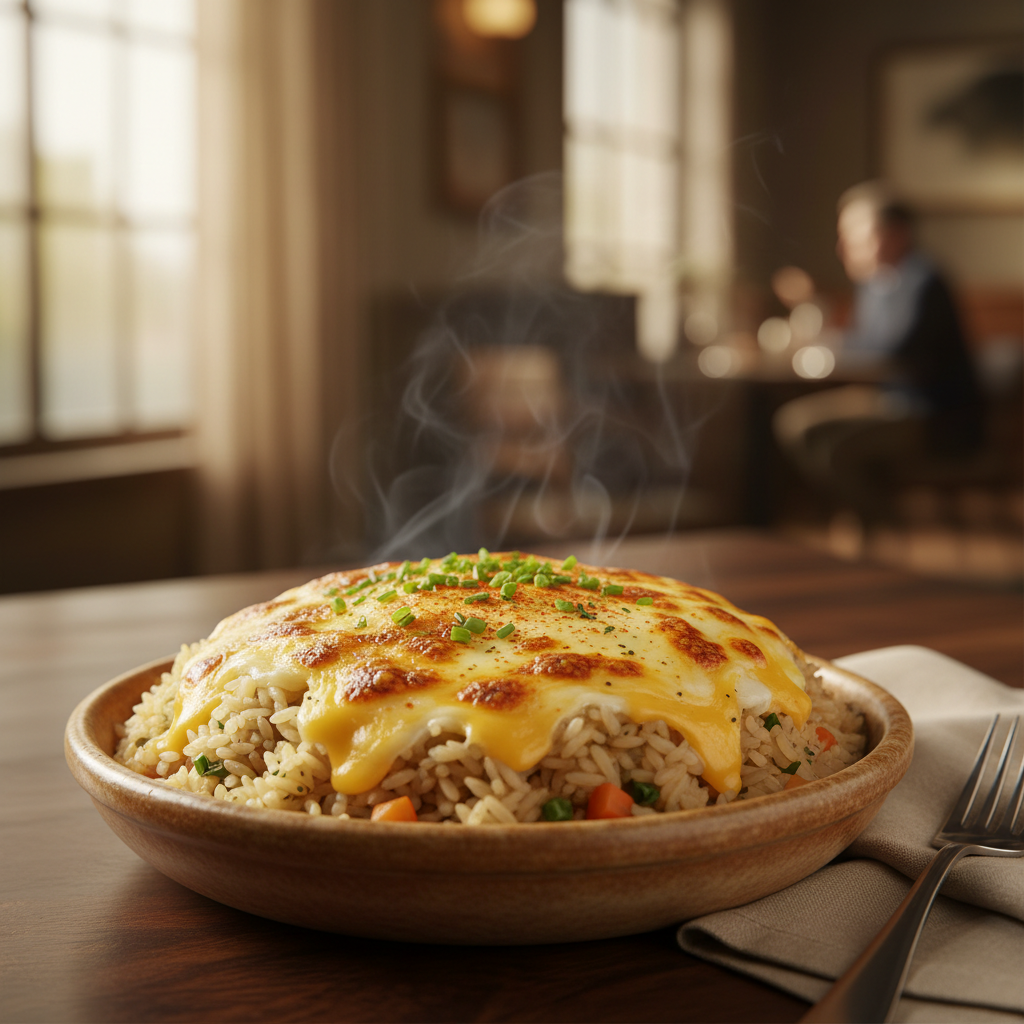 Cheesy rice bowl meal idea from FridgeFix
