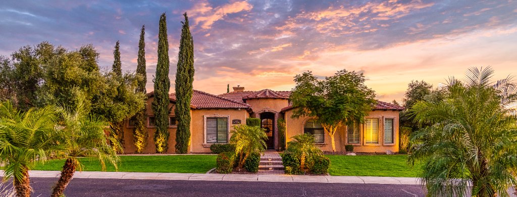 Arizona luxury home at sunset