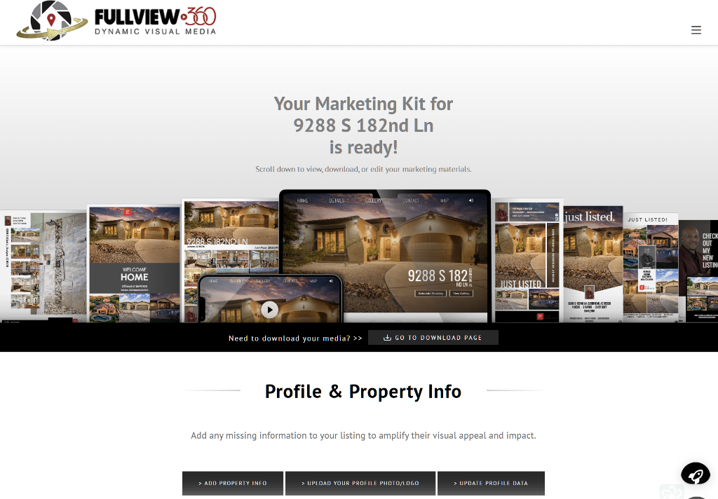 Agent Marketing Kit example — FullView 360