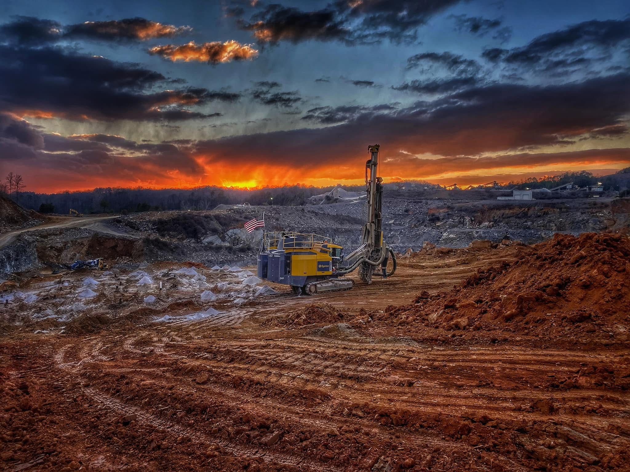 Rig at dusk