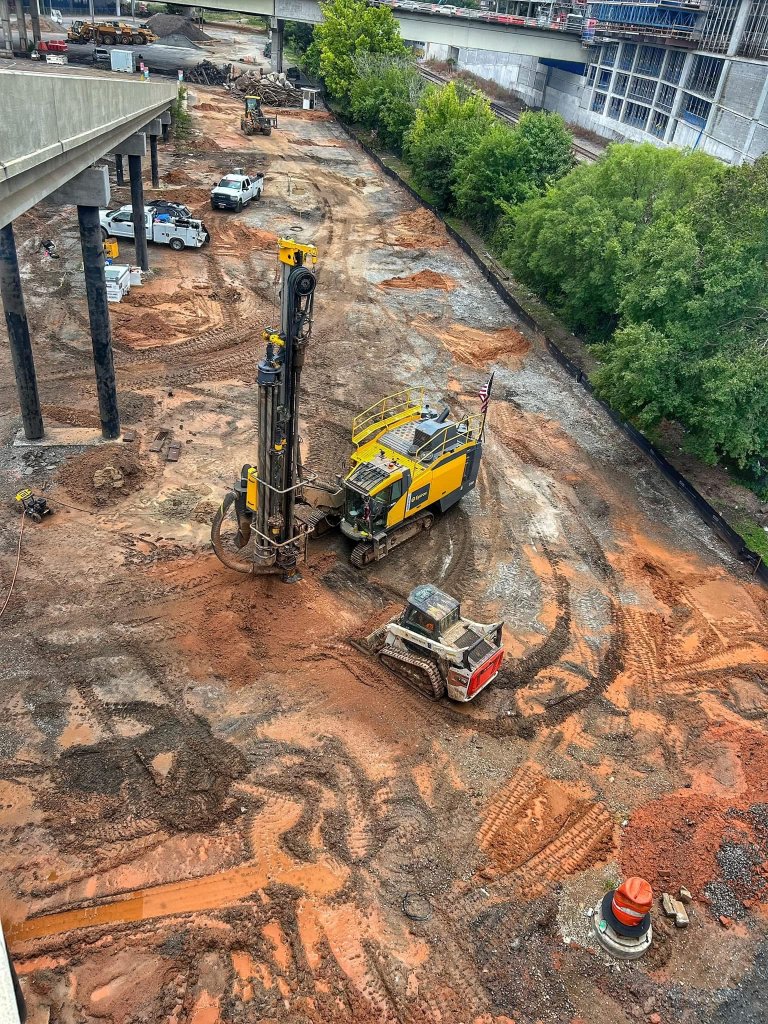 Aerial drill site