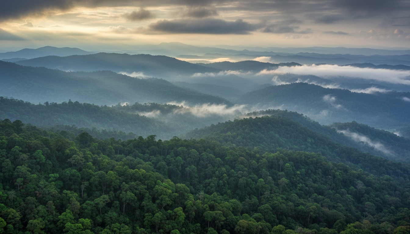 Misty rainforest