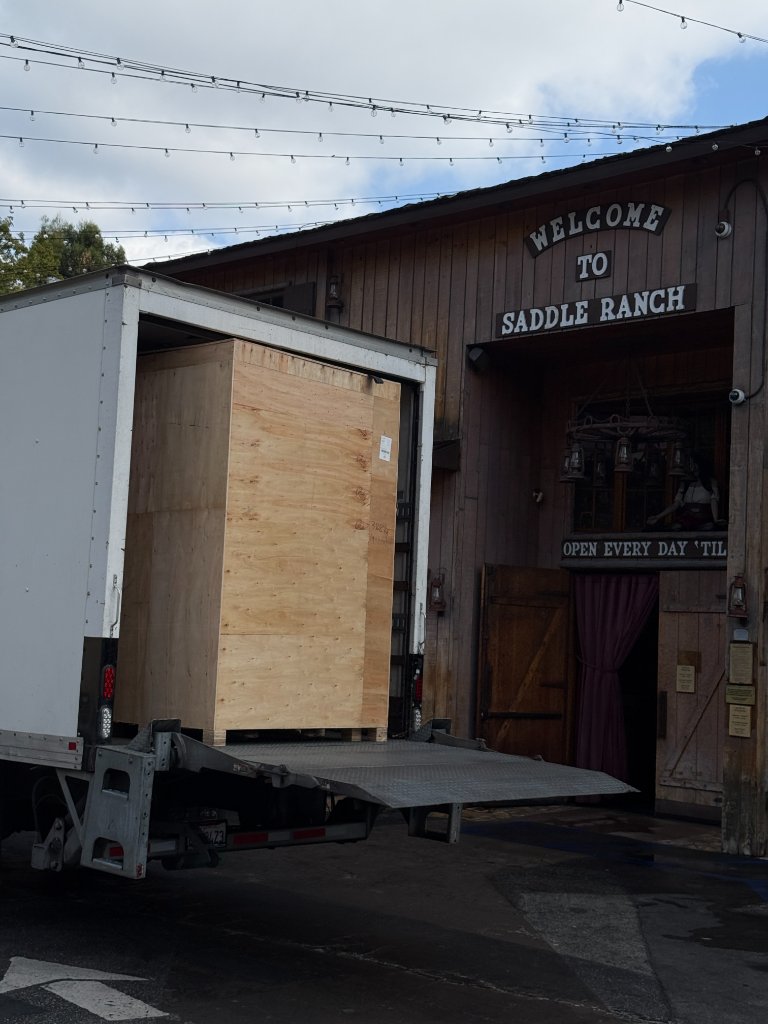 Photobooth delivery to Saddle Ranch