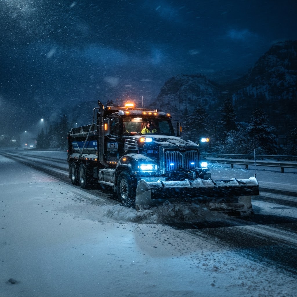 NSR snow plow clearing snow