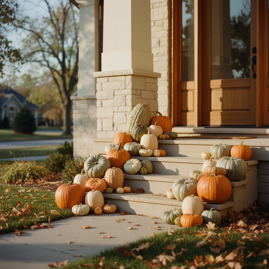 Prairieland Pumpkins β Nebraska porch display