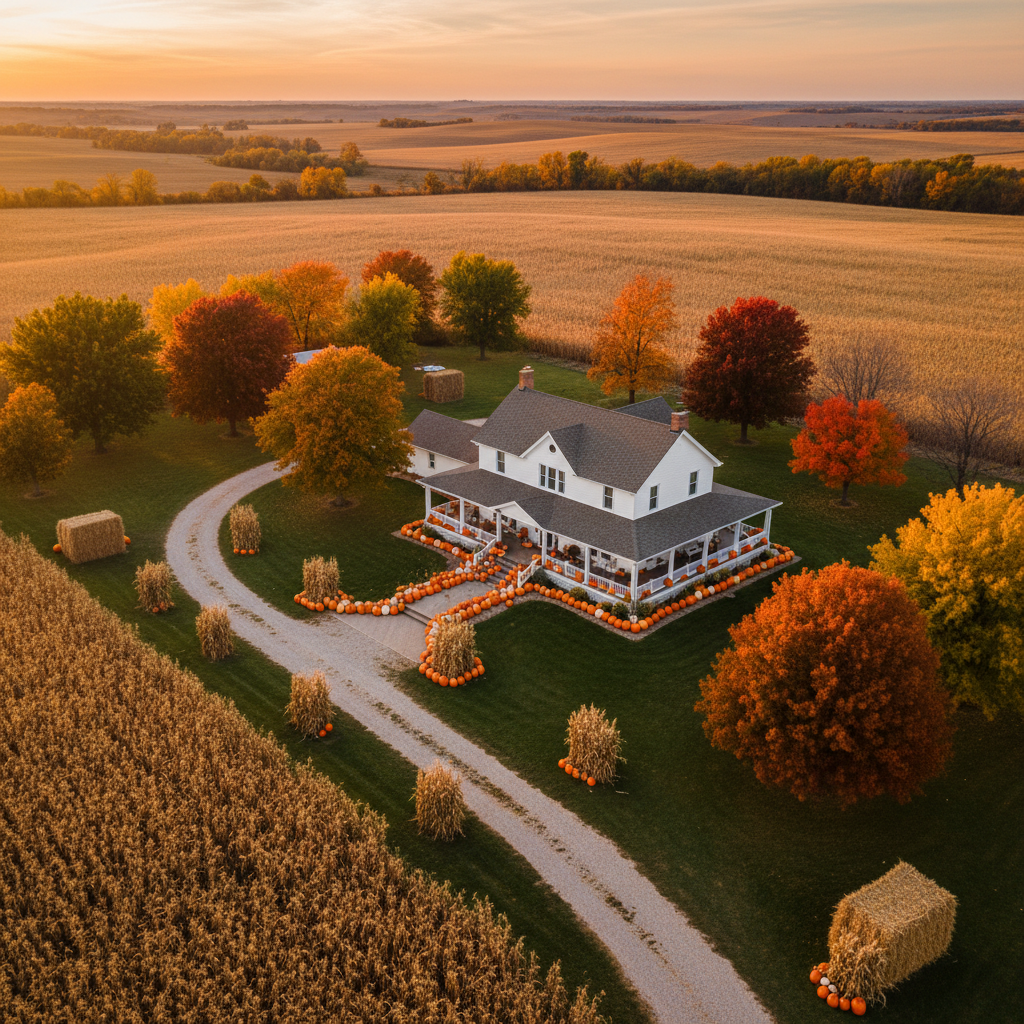 Prairieland Pumpkins drone view