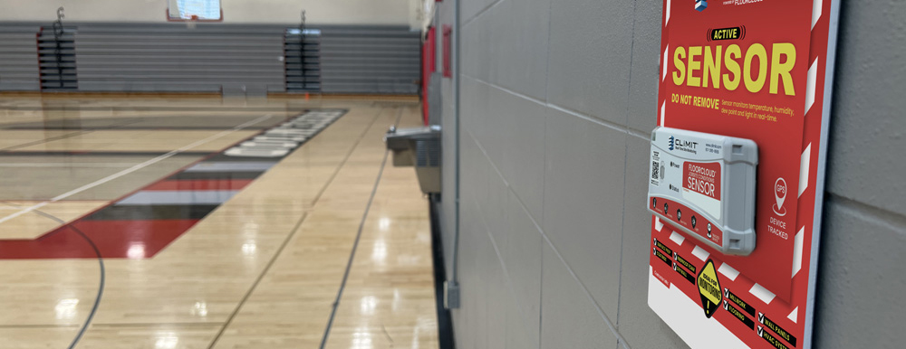 CLīMIT active sensor in school gymnasium