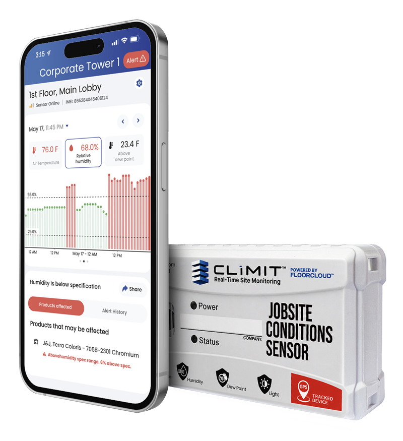 CLīMIT live dashboard on mobile