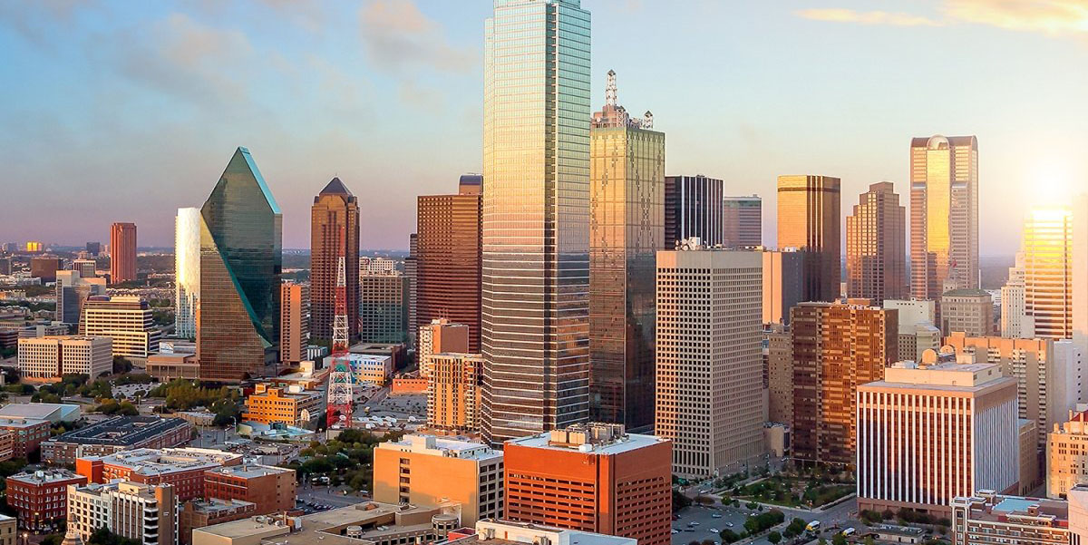Dallas, Texas skyline at golden hour