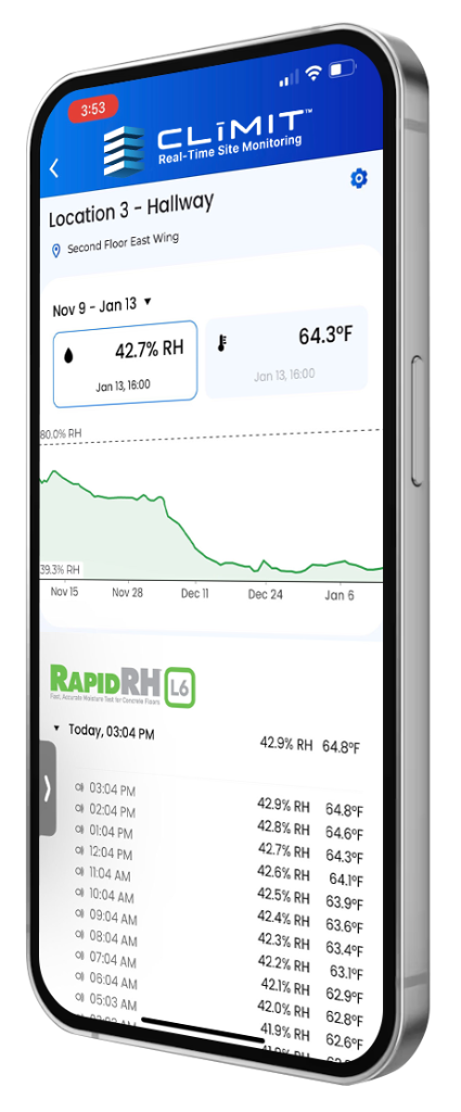 CLīMIT App System Features on Mobile