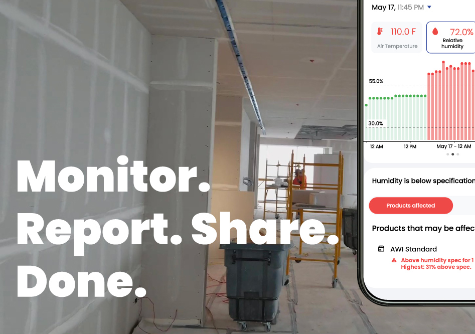 Drywall conditions monitoring