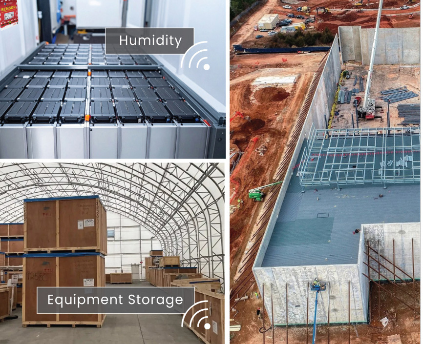 Data center humidity and equipment storage monitoring
