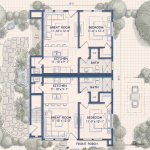 Plan #25686 ground floor plan — two 1-bedroom flats